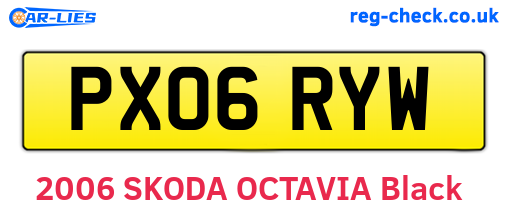 PX06RYW are the vehicle registration plates.