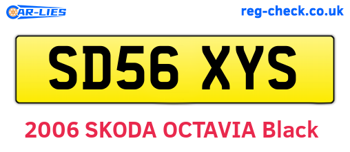 SD56XYS are the vehicle registration plates.