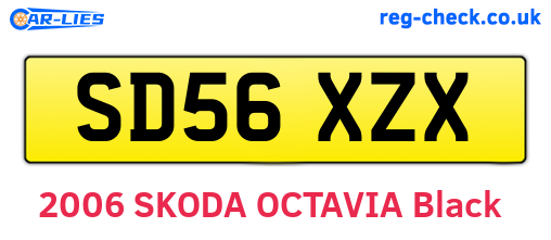 SD56XZX are the vehicle registration plates.