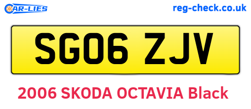 SG06ZJV are the vehicle registration plates.