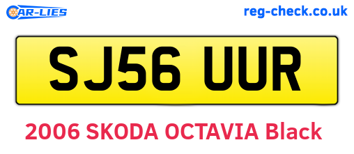 SJ56UUR are the vehicle registration plates.