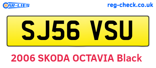 SJ56VSU are the vehicle registration plates.