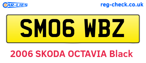 SM06WBZ are the vehicle registration plates.