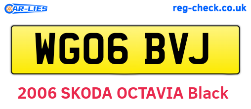 WG06BVJ are the vehicle registration plates.
