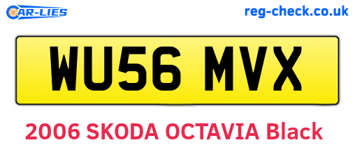 WU56MVX are the vehicle registration plates.