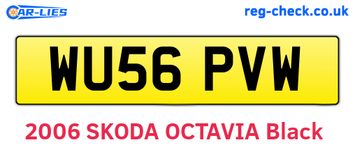 WU56PVW are the vehicle registration plates.