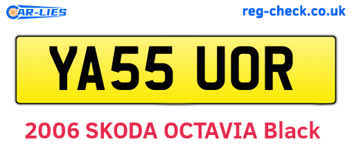 YA55UOR are the vehicle registration plates.