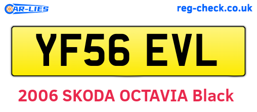 YF56EVL are the vehicle registration plates.