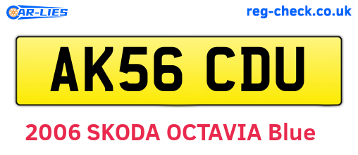 AK56CDU are the vehicle registration plates.