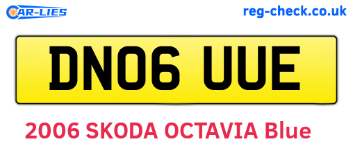 DN06UUE are the vehicle registration plates.