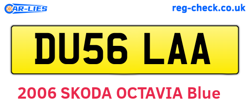 DU56LAA are the vehicle registration plates.