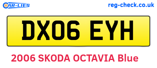 DX06EYH are the vehicle registration plates.