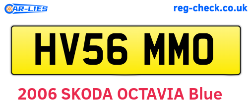 HV56MMO are the vehicle registration plates.