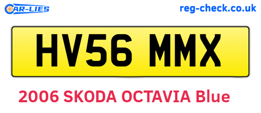 HV56MMX are the vehicle registration plates.