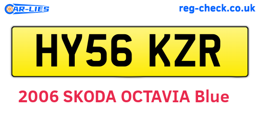 HY56KZR are the vehicle registration plates.