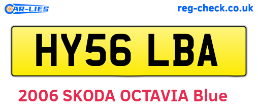 HY56LBA are the vehicle registration plates.