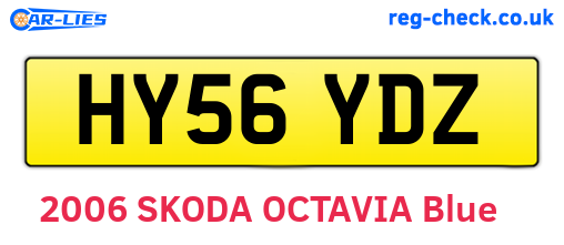 HY56YDZ are the vehicle registration plates.