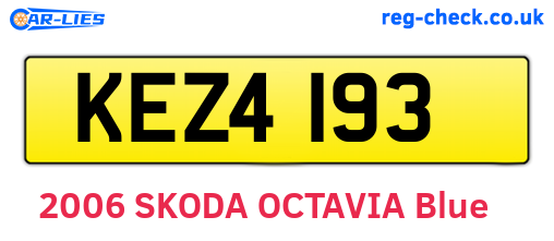 KEZ4193 are the vehicle registration plates.