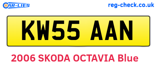 KW55AAN are the vehicle registration plates.