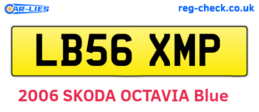 LB56XMP are the vehicle registration plates.