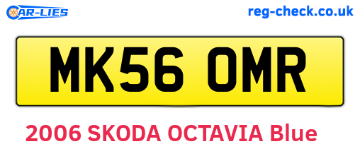 MK56OMR are the vehicle registration plates.