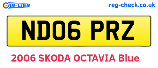 ND06PRZ are the vehicle registration plates.