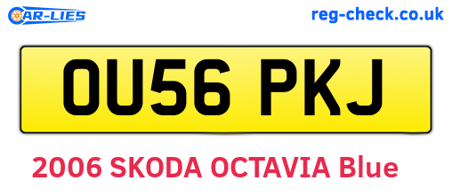 OU56PKJ are the vehicle registration plates.