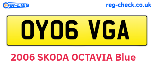 OY06VGA are the vehicle registration plates.
