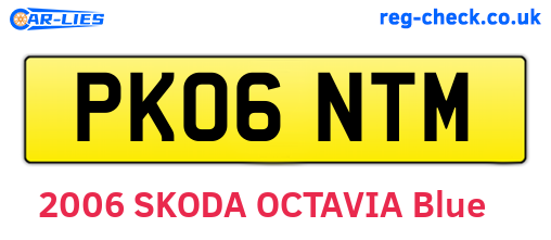 PK06NTM are the vehicle registration plates.