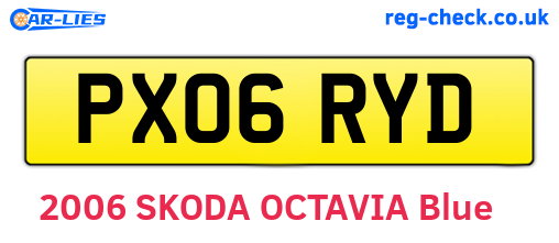 PX06RYD are the vehicle registration plates.