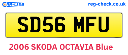 SD56MFU are the vehicle registration plates.