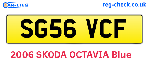 SG56VCF are the vehicle registration plates.