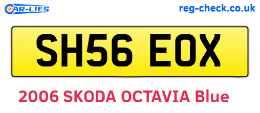 SH56EOX are the vehicle registration plates.