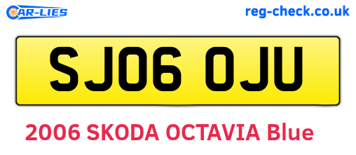 SJ06OJU are the vehicle registration plates.