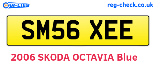 SM56XEE are the vehicle registration plates.