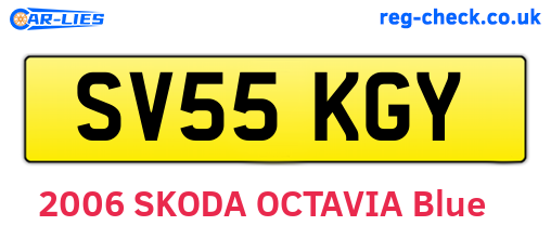 SV55KGY are the vehicle registration plates.