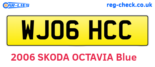WJ06HCC are the vehicle registration plates.