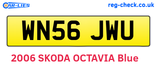WN56JWU are the vehicle registration plates.