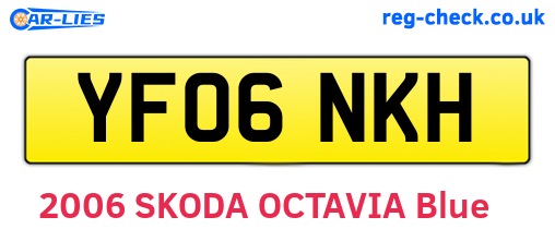 YF06NKH are the vehicle registration plates.