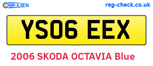 YS06EEX are the vehicle registration plates.