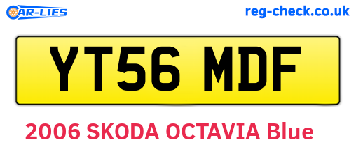 YT56MDF are the vehicle registration plates.