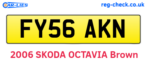 FY56AKN are the vehicle registration plates.