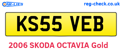 KS55VEB are the vehicle registration plates.