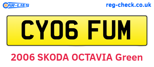 CY06FUM are the vehicle registration plates.