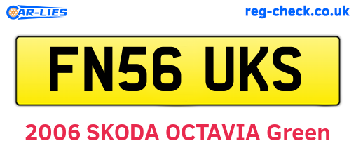 FN56UKS are the vehicle registration plates.