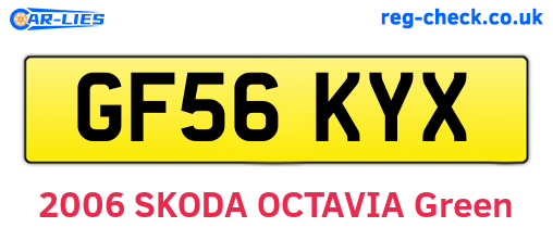 GF56KYX are the vehicle registration plates.