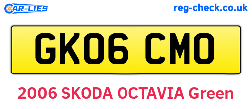 GK06CMO are the vehicle registration plates.