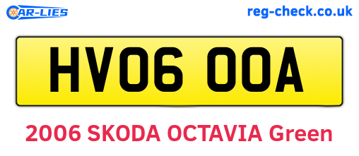 HV06OOA are the vehicle registration plates.