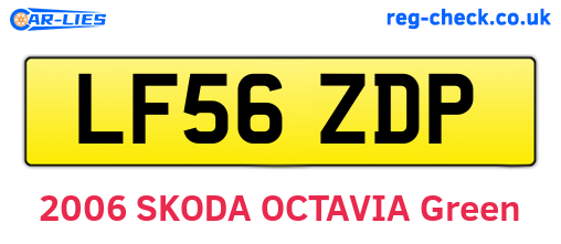 LF56ZDP are the vehicle registration plates.