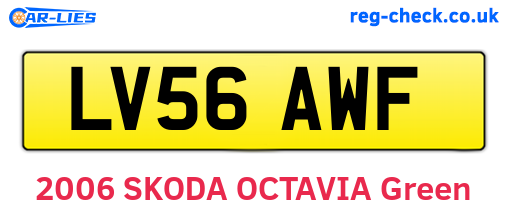LV56AWF are the vehicle registration plates.